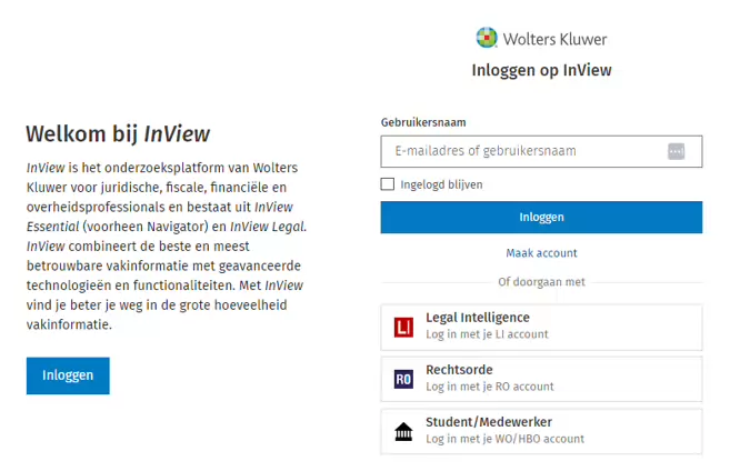 InView Essential inloggen