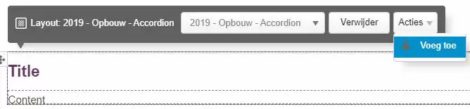Afbeelding 6: iets toevoegen aan de accordeon