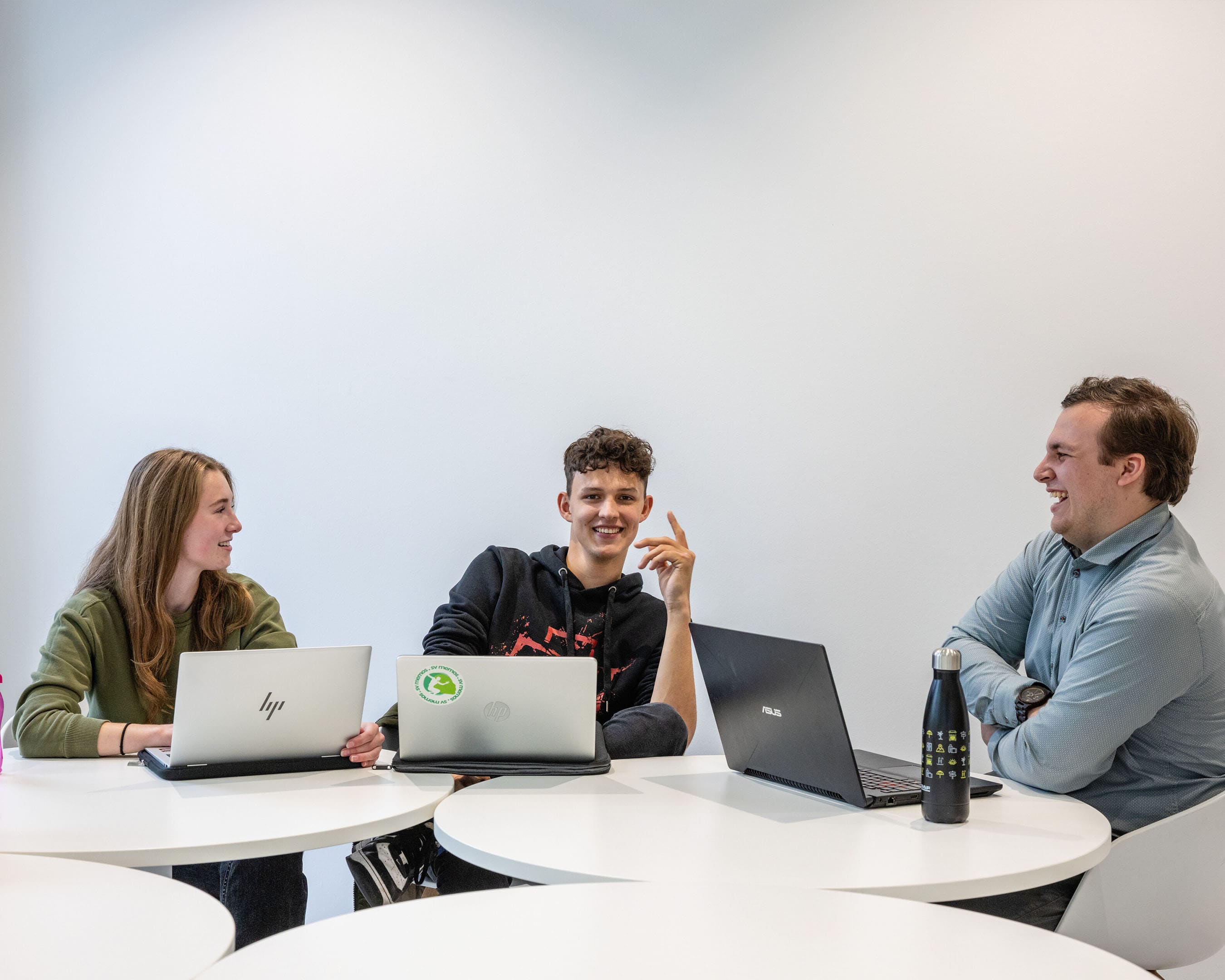 Studenten zijn aan het werk