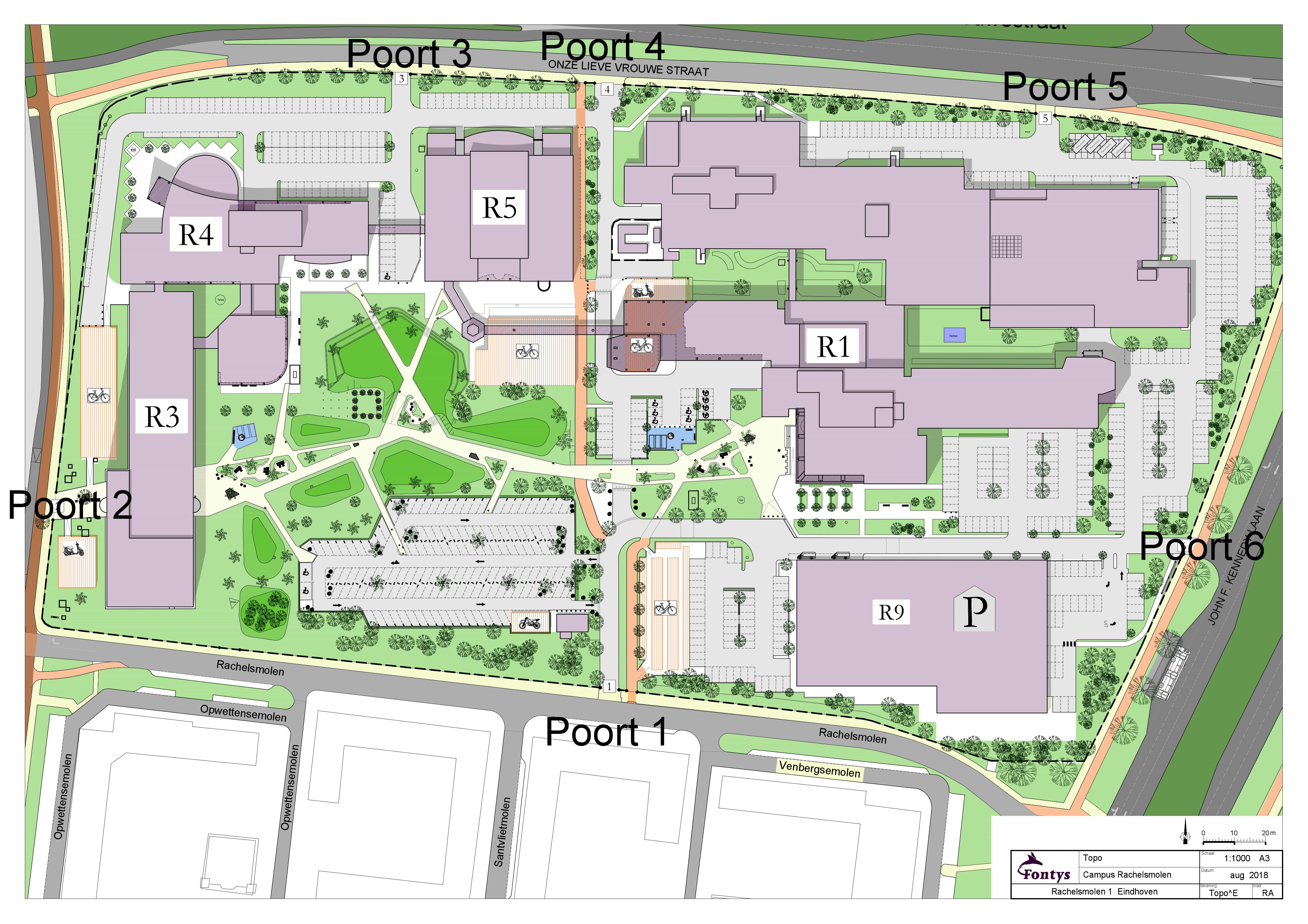 Plattegrond campus Rachelsmolen