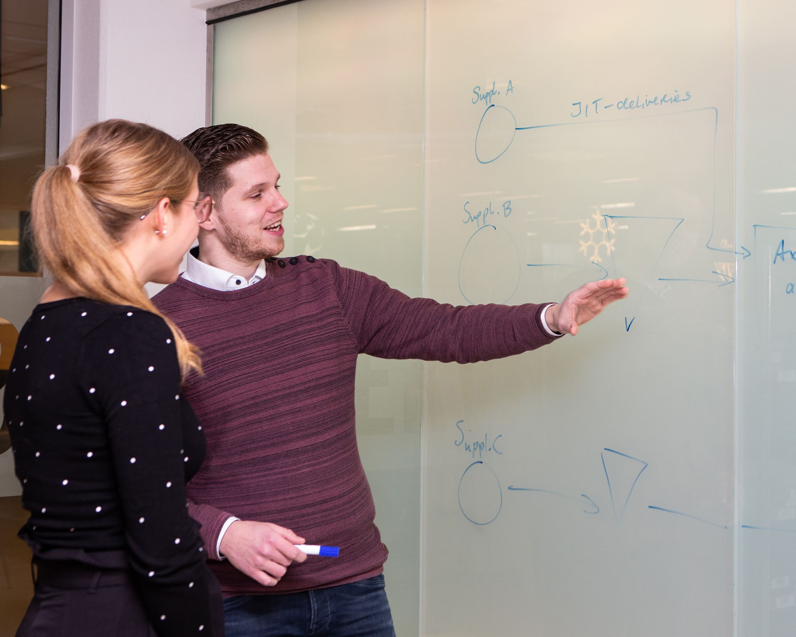 Studenten aan het werk Logistics Engineering