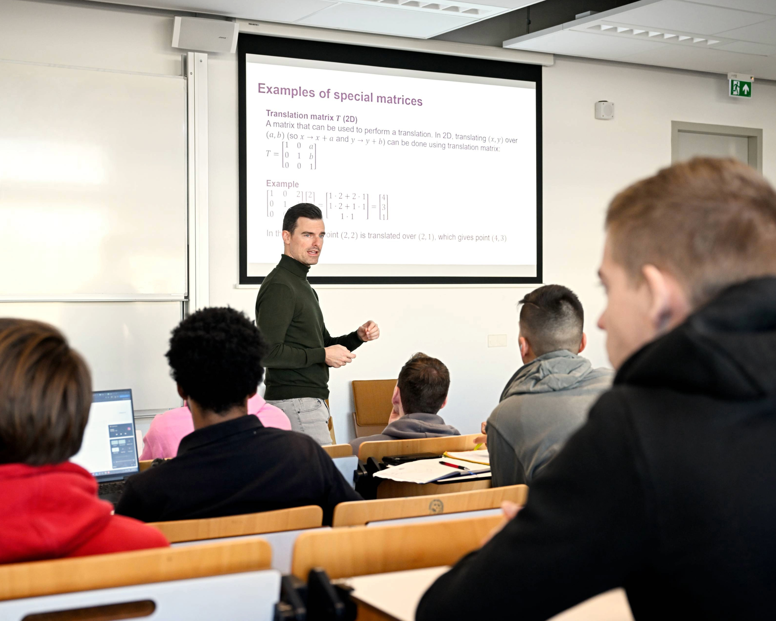 Studenten van Toegepaste Wiskunde werken samen