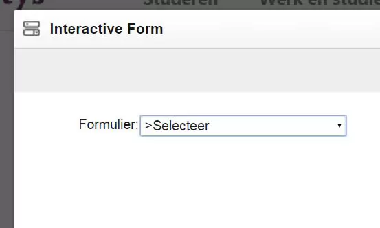 Selecteer jouw formulier