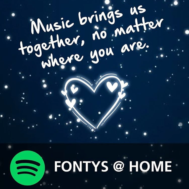 Beluister de Fontys @ Home playlist op Spotify