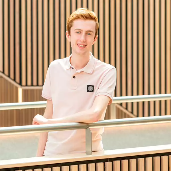 Daan Laureijssen, 3e jaars student van de opleiding Technische Natuurkunde. 