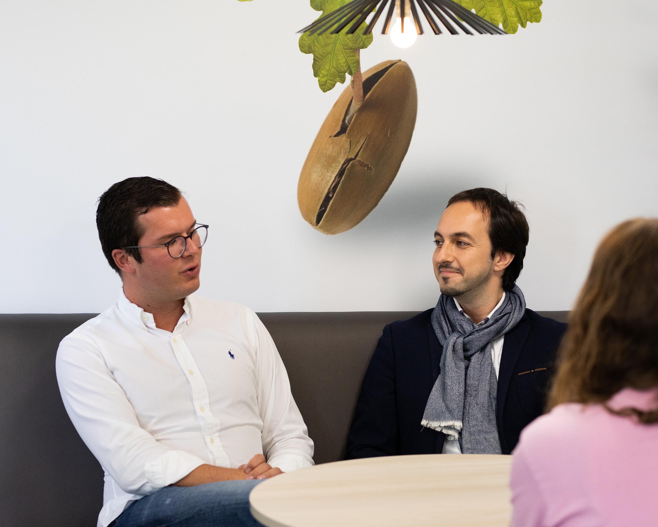 Student and teacher talking