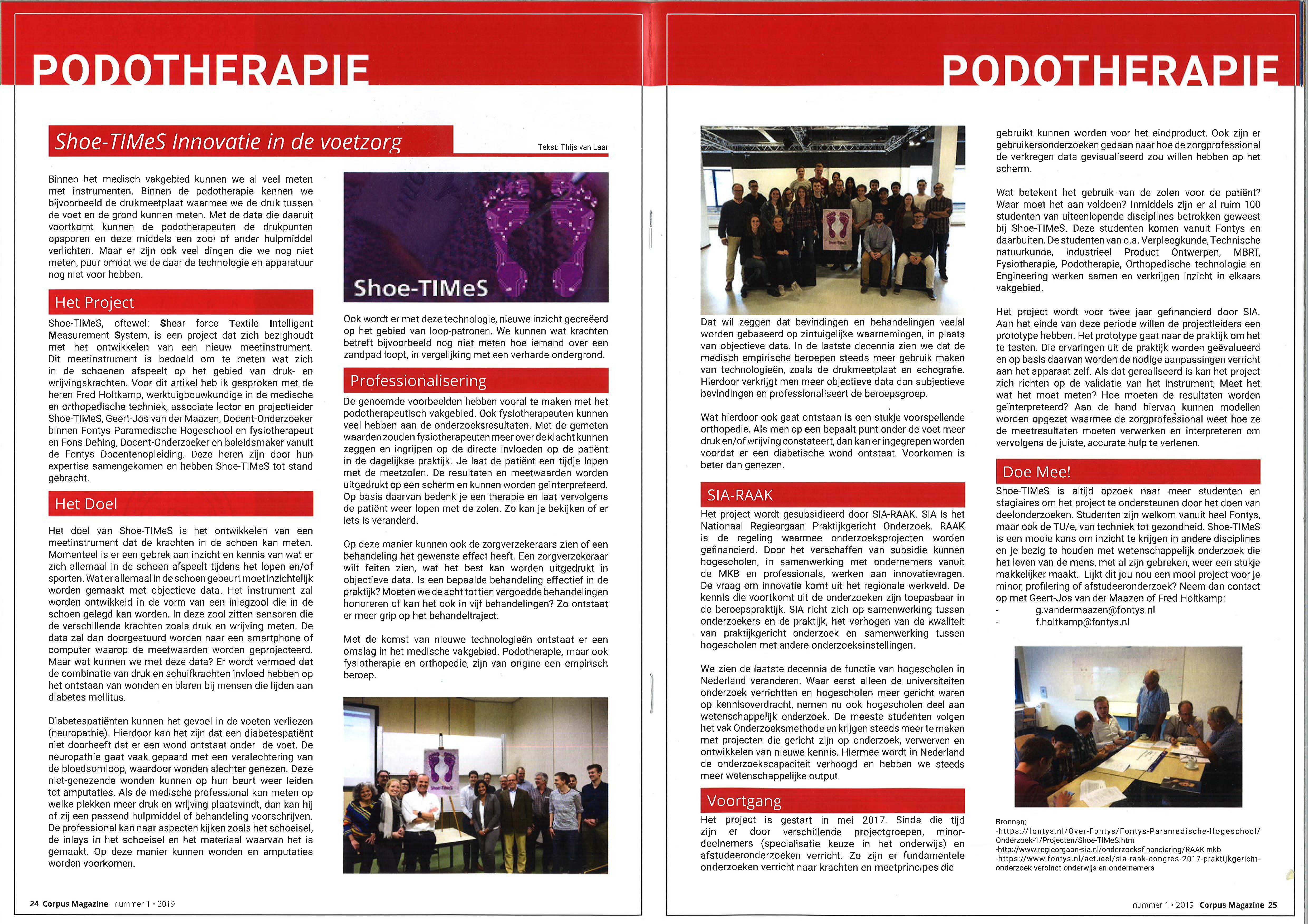 Studenten schreven artikel in Corpus Magazine