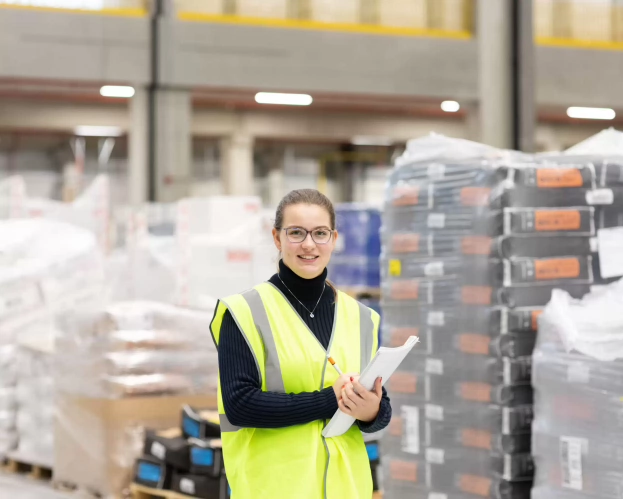 Student van Logistics Engineering is aan het oefenen