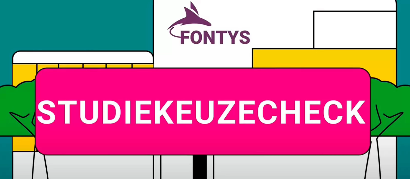 Still van animatie met uitleg over Studiekeuzecheck bij Fontys