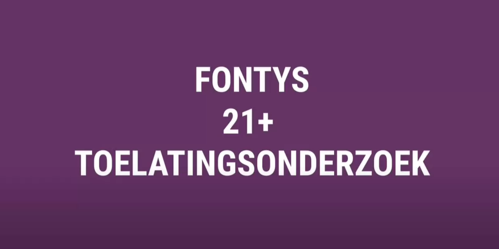 Placeholder for Fontys video