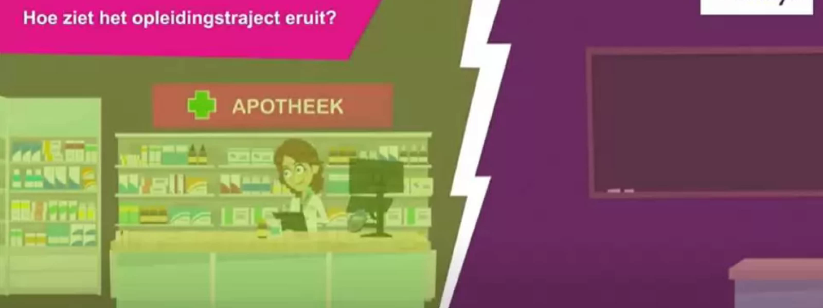 Korte animatie uitlegvideo instructeur vo/vmbo en bedrijfsleven