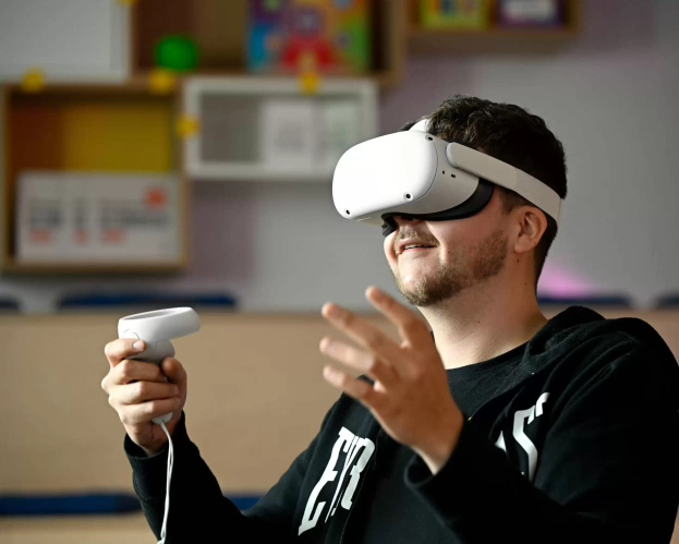 Student Gezondheid met VR bril