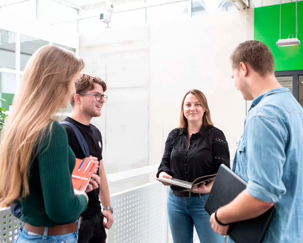 Studenten in overleg